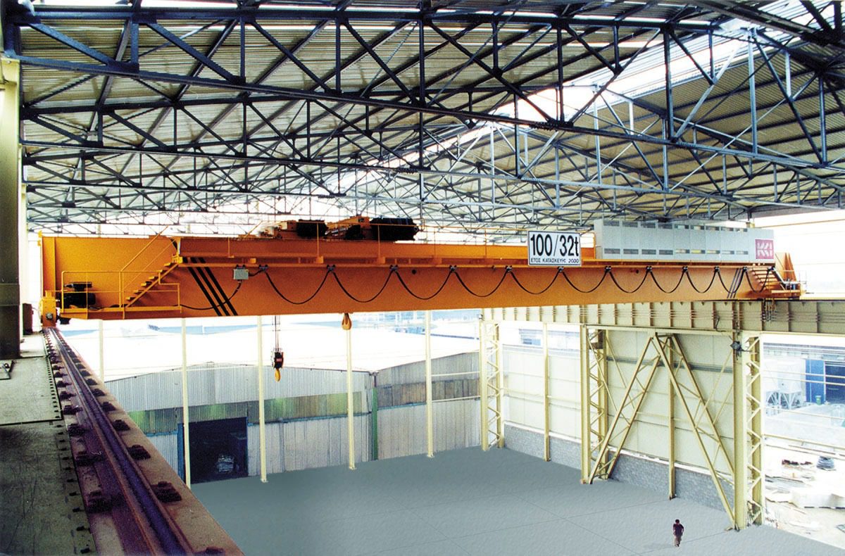 Επικαθήμενη Γερανογέφυρα Διπλού Φορέα 100/32tn